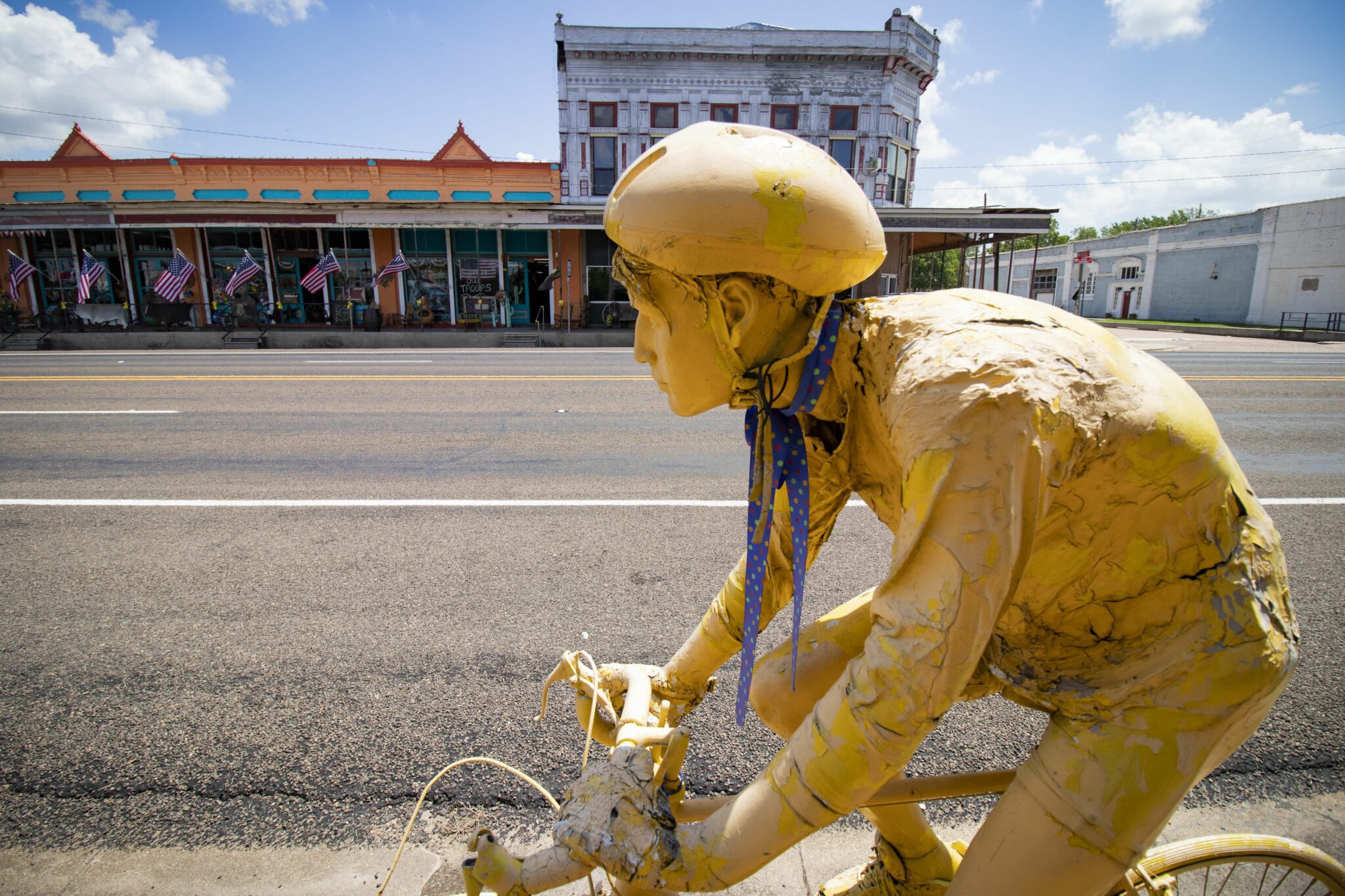 Bike Rider Statue - Calvert Texas Chamber of Commerce